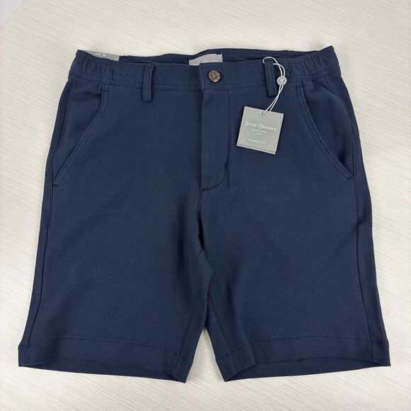 Hickey Freeman Other - Hickey Freeman Shorts Mens Size 30 Navy Blue 100% Cotton Flat Front NWT